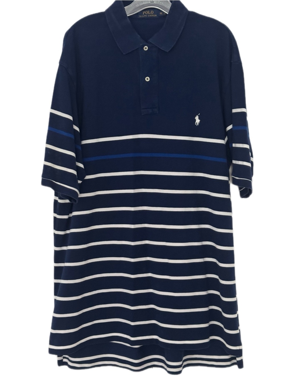 Polo by Ralph Lauren Navy and White Striped Polo